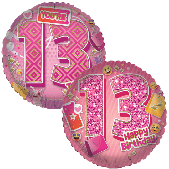 Pink Presents Age 13 Balloon