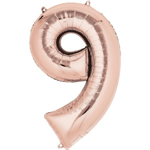 Number Balloon - 9 - Rose Gold