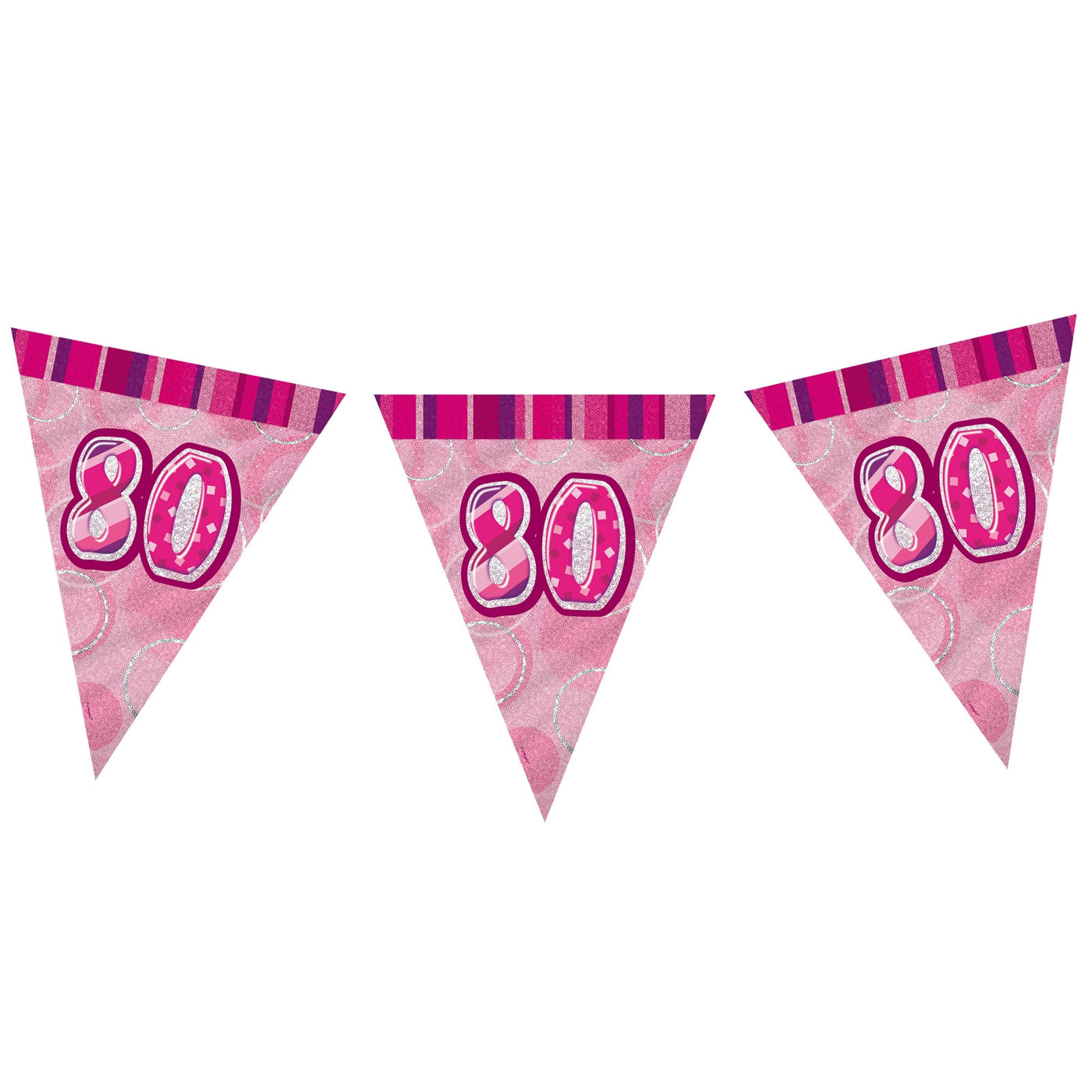80 Pink Flag Bunting
