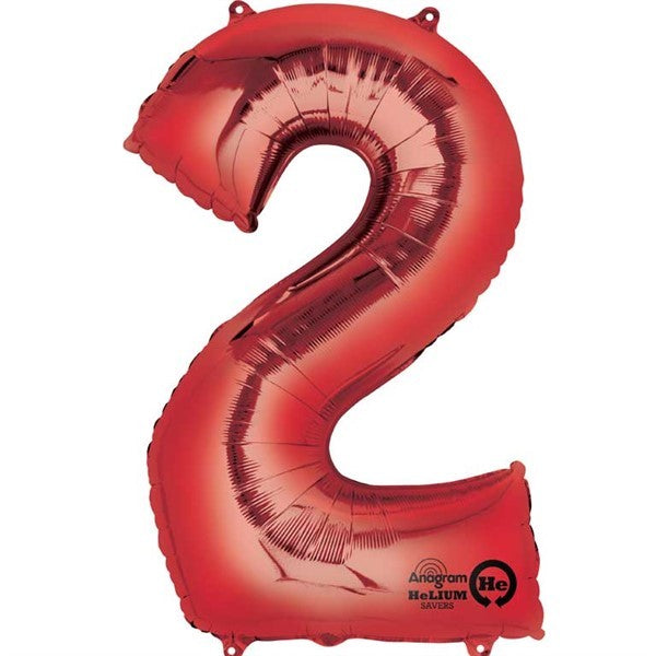 Number Balloon - 2 - Red