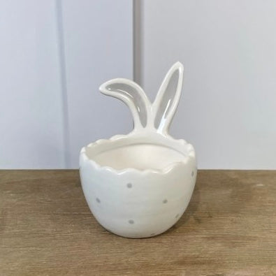 Ceramic Egg Cup with Rabbit Ears