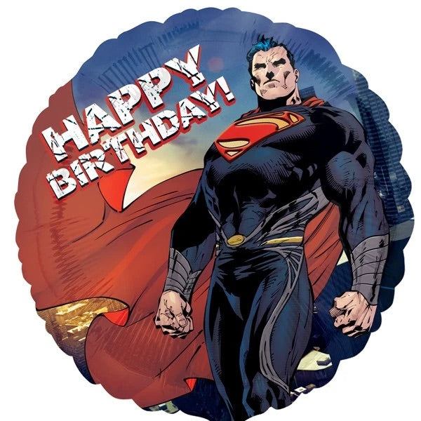 Superman Man Of Steel Happy Birthday Balloon