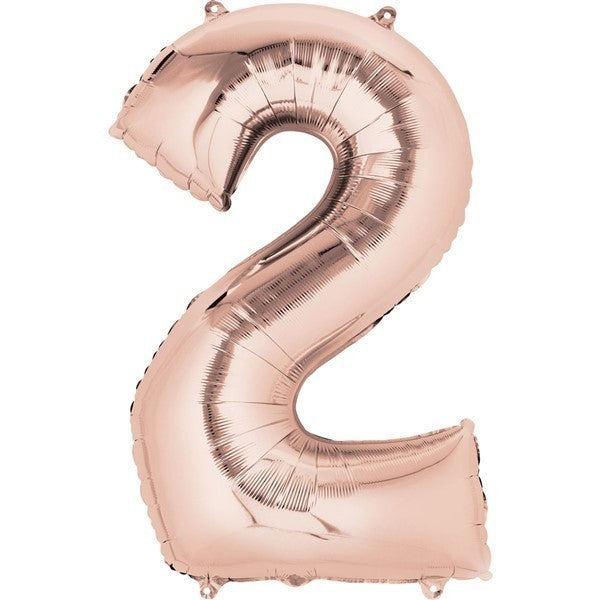 Number Balloon - 2 - Rose Gold