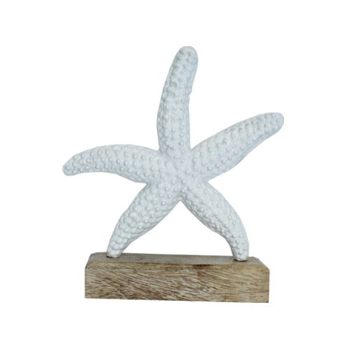 Starfish on Wooden Base