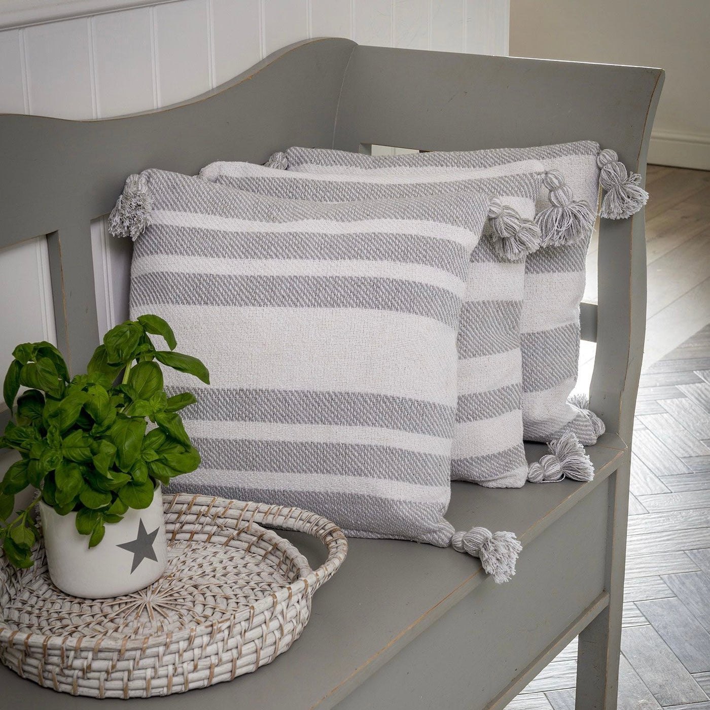 Striped Recycled Cushion