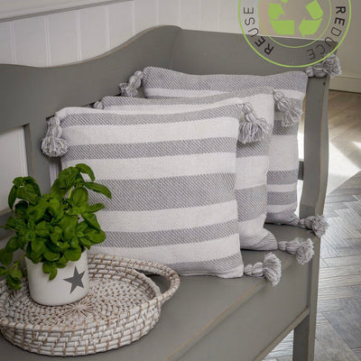 Striped Recycled Cushion