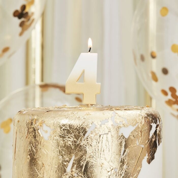 Age 4 Gold Ombré Candle