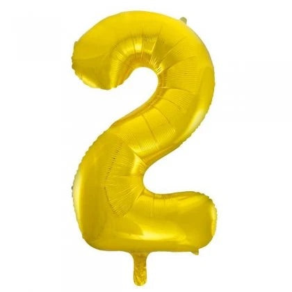 Number Balloon - 2 - Gold