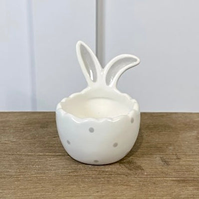 Ceramic Egg Cup with Rabbit Ears