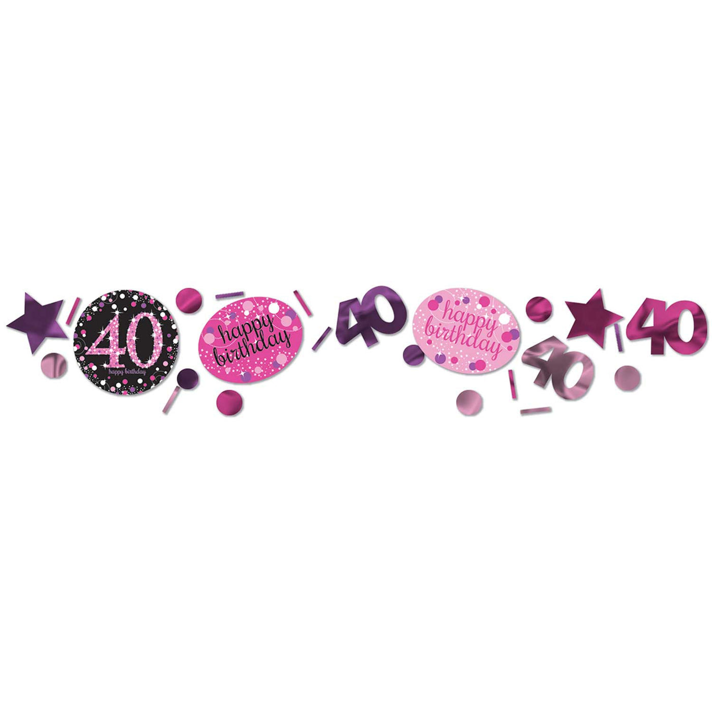 Pink 40th Confetti