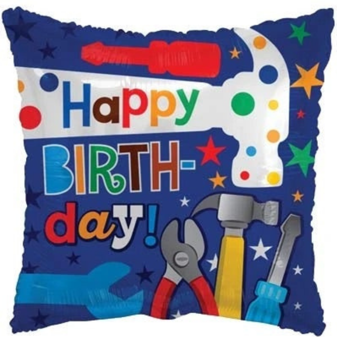 Happy Birthday Tools Balloon