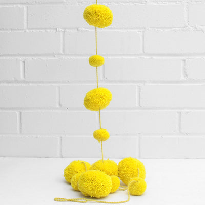 Yellow Pom Pom Garland