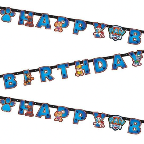 Paw Patrol Happy Birthday Letter Banner