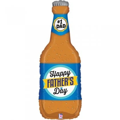 Fathers Day Beer Bottle SuperShape Balloon