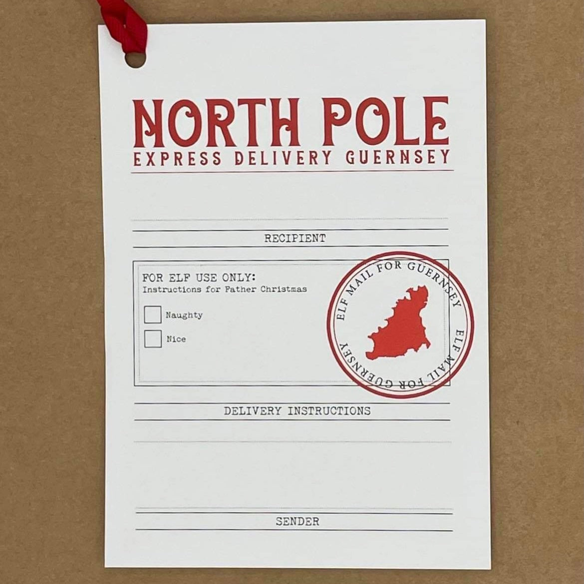 North Pole Gift Tag