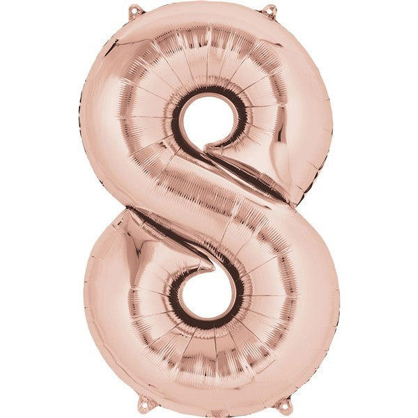 Number Balloon - 8 - Rose Gold