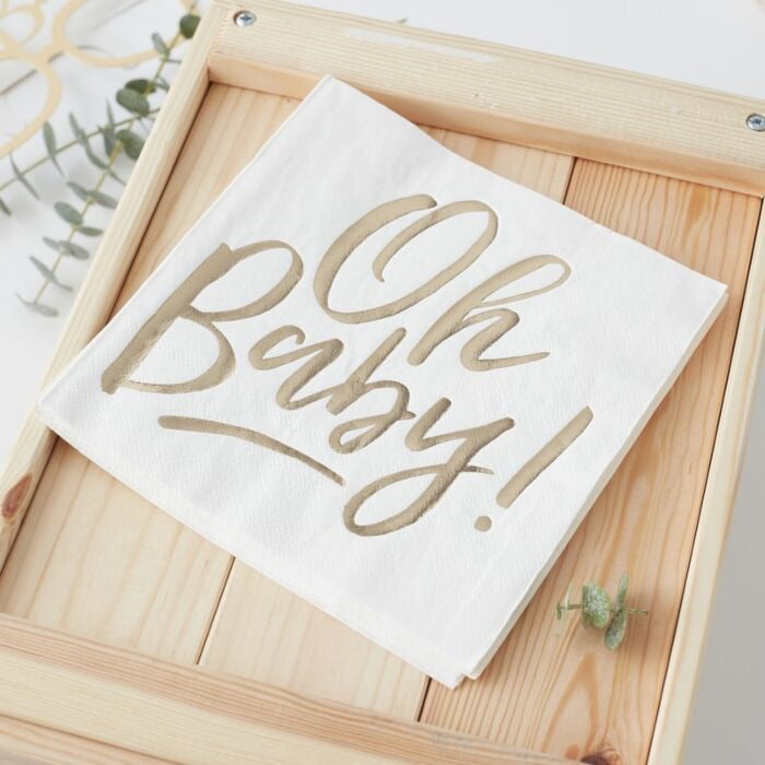 Oh Baby! Gold Napkins