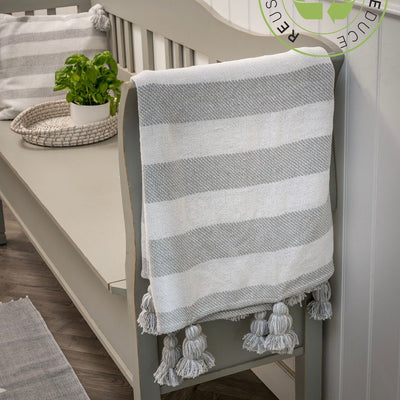 Striped Recycled Throw