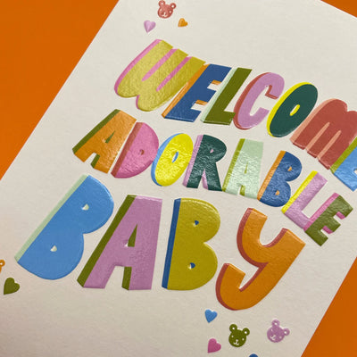 ‘Welcome Adorable Baby’ Card