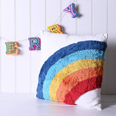 Rainbow Tufted Cushion